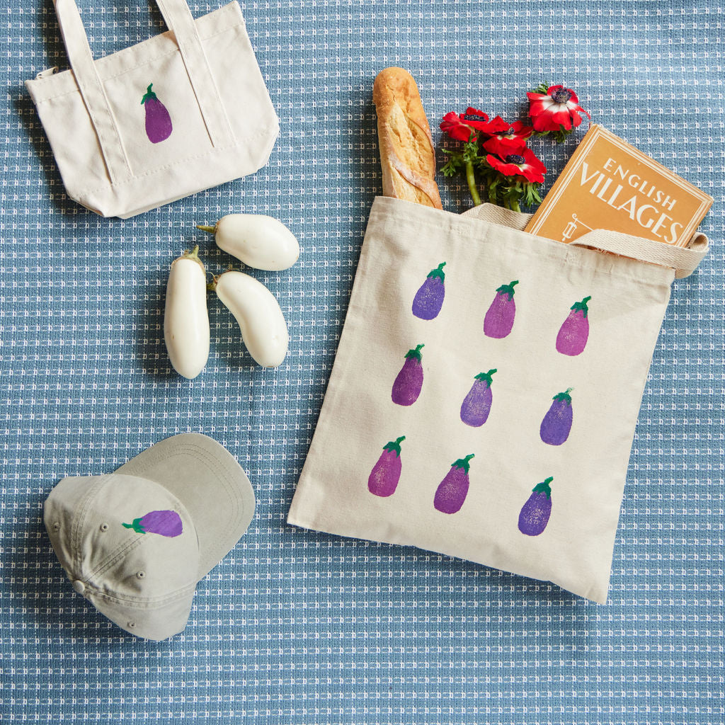 Eggplant Mini Zip Tote