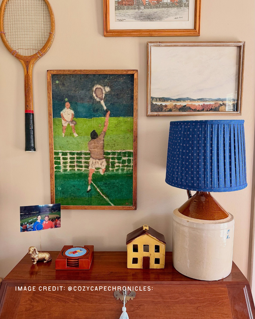 Blue Dotted Diamond Lampshade