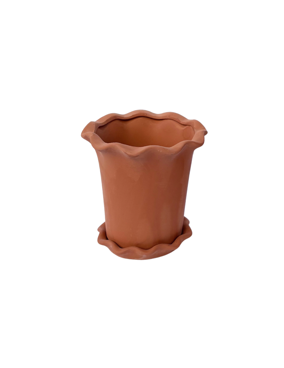 Frilly Terracotta Pot
